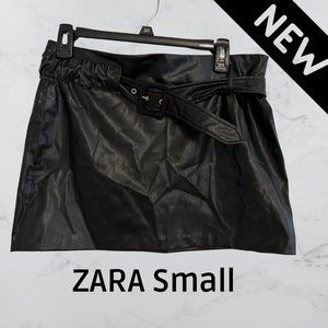 Zara Faux Leather Mini Skirt
